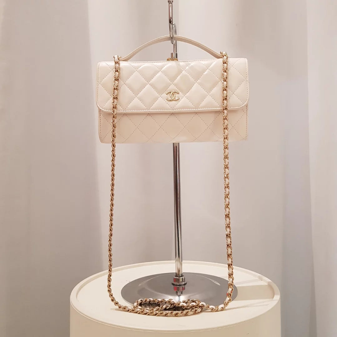 Chanel Wallet on Chain (WOC) Pelle Trapuntata Bianca